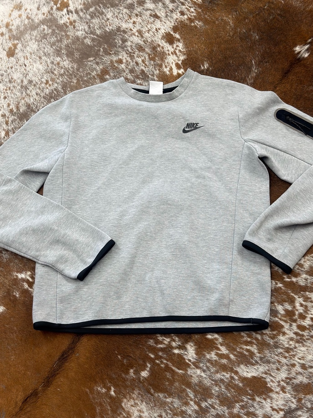 Nike Light Gray Crewneck with Black Trim